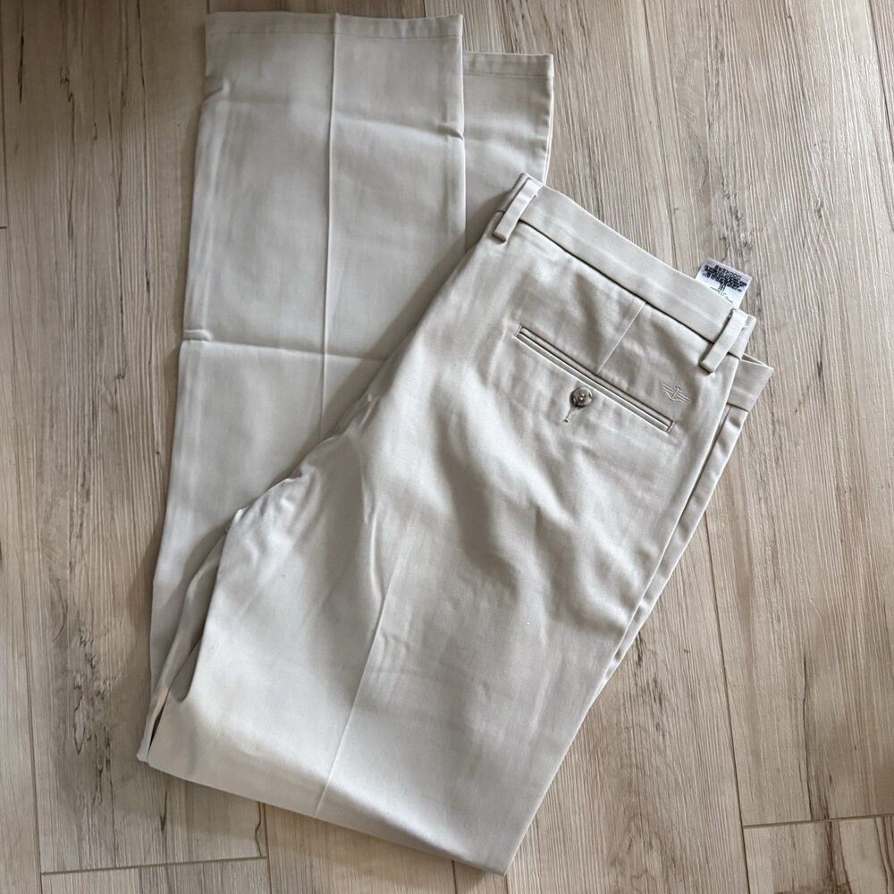 Dockers Men's Slim Fit Khaki Pants Flat Front Classic Size 36W x 34L
